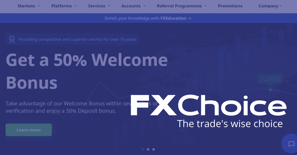 أنواع حسابات التداول FXchoice