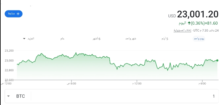 سعر البيتكوين BTC